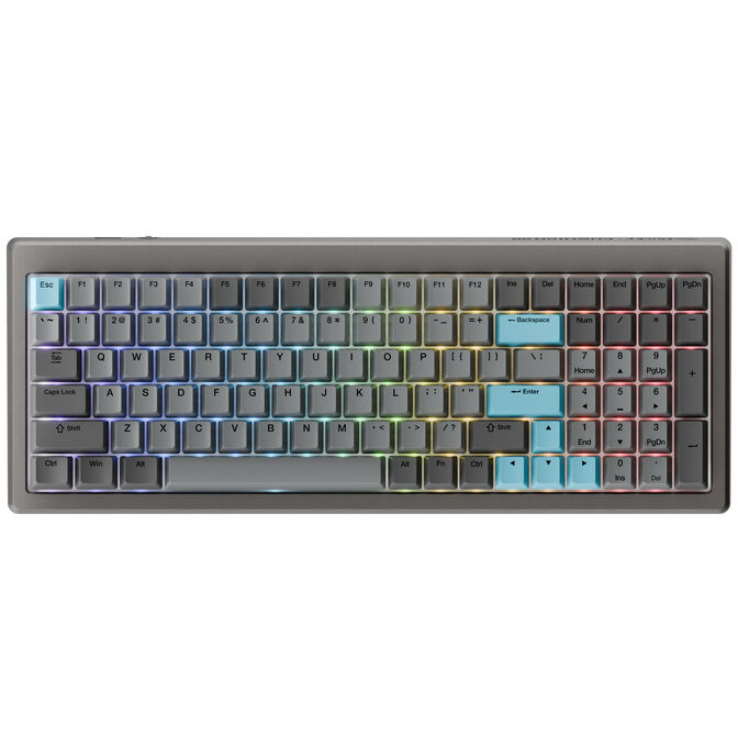 Tastierë Gaming Ducky Cushion 98, 96%, Mekanike, Wireless & Wired, Shush Green, RGB, Hot-Swap, US-Layout - Gri 6