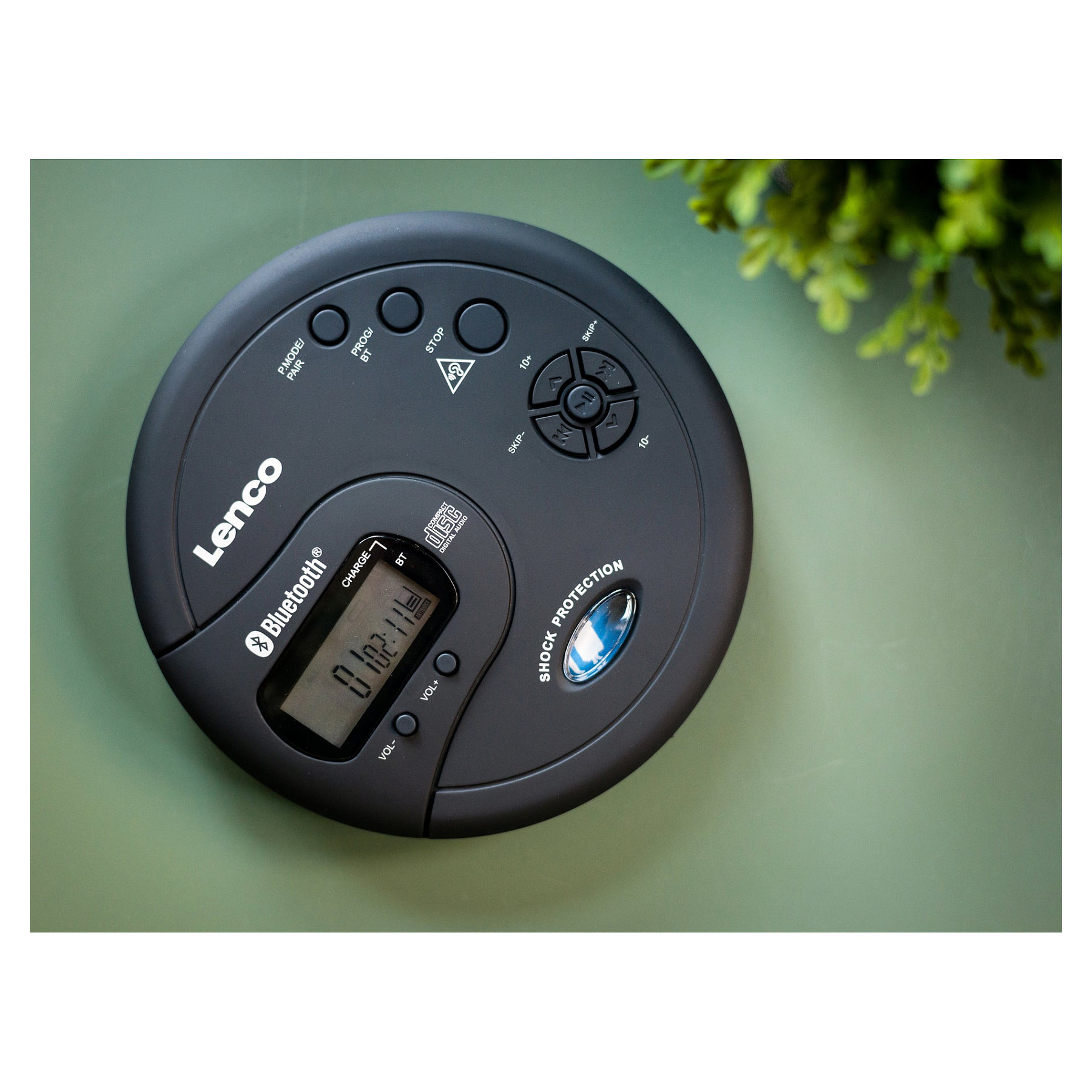 CD Player portativ Lenco CD-300, MP3, Ekran LCD, Kontroll i volumit me butona - Zezë 9
