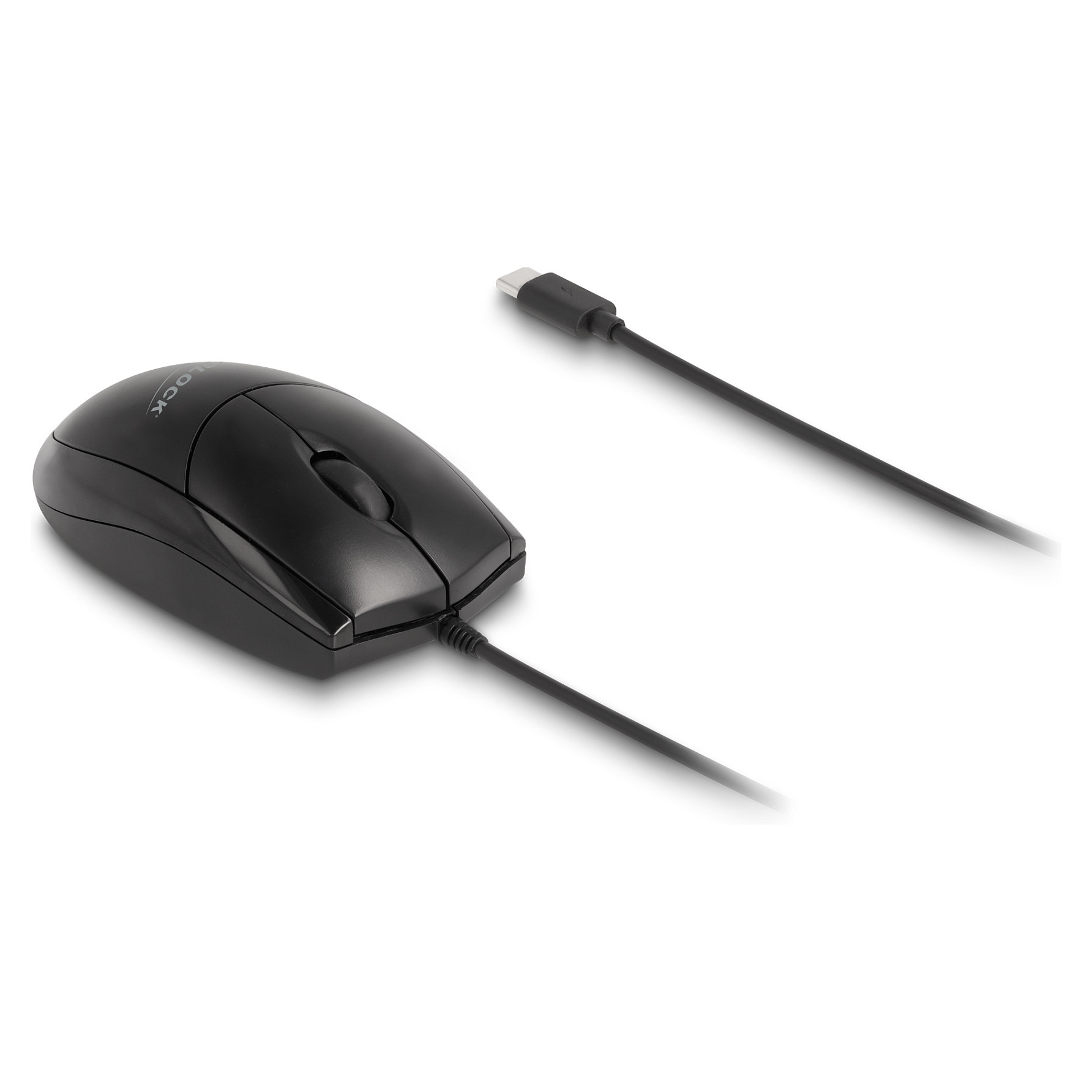 Maus me kabllo Delock Optike USB Type-C Desktop Silent - Zezë thumbnail 2