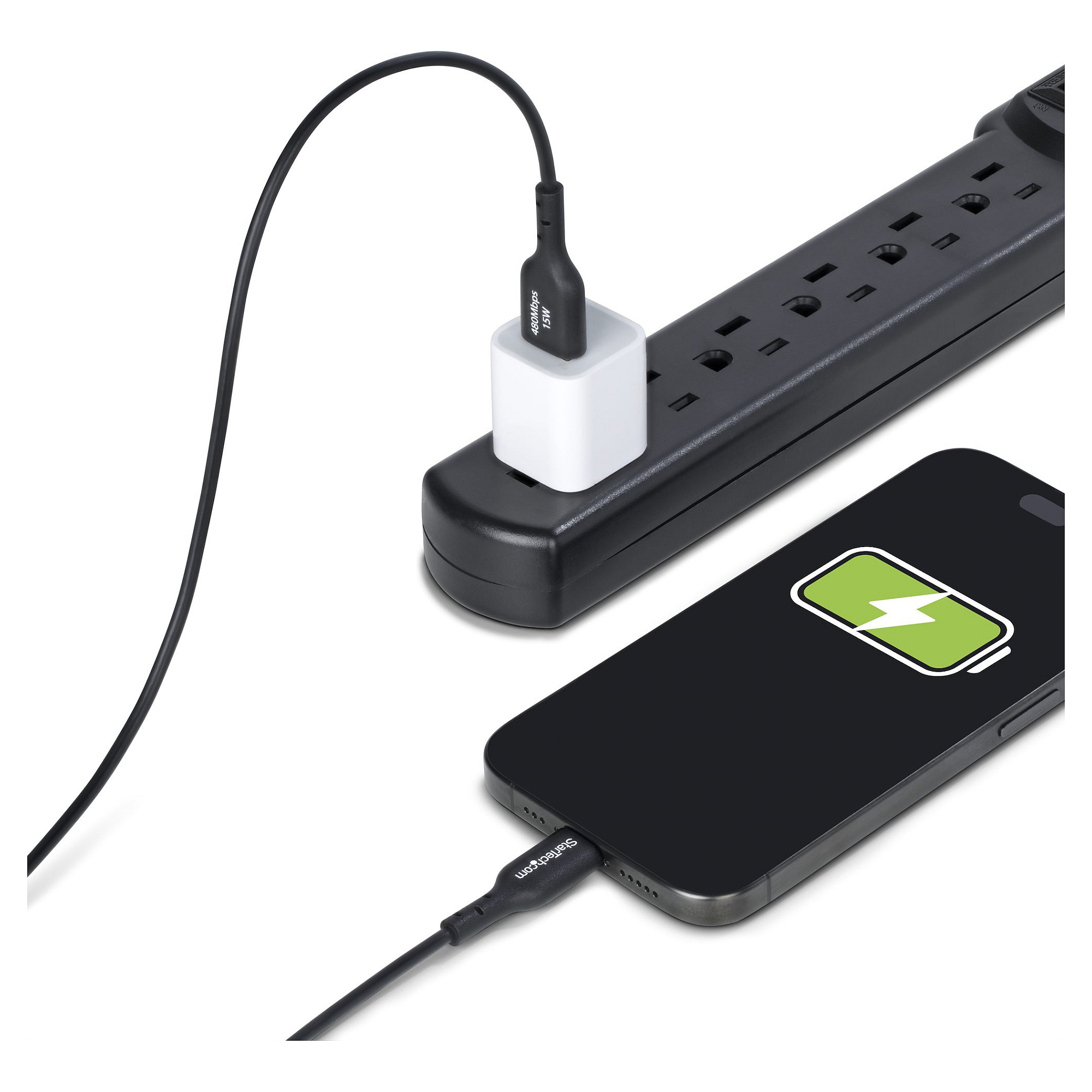 Kabllo StarTech.com USB2AC3MNC, USB-A në USB-C, USB 2.0, 480 Mbps, 15 W, 3 m - Zezë 7