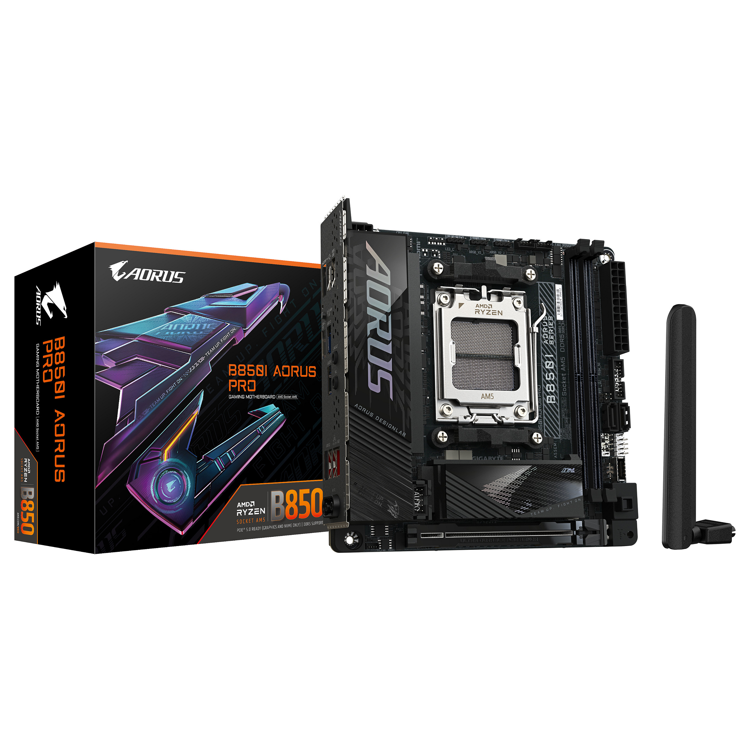 Pllakë Amë AMD AM5 B850I AORUS Pro / mITX / DDR5 / HDMI