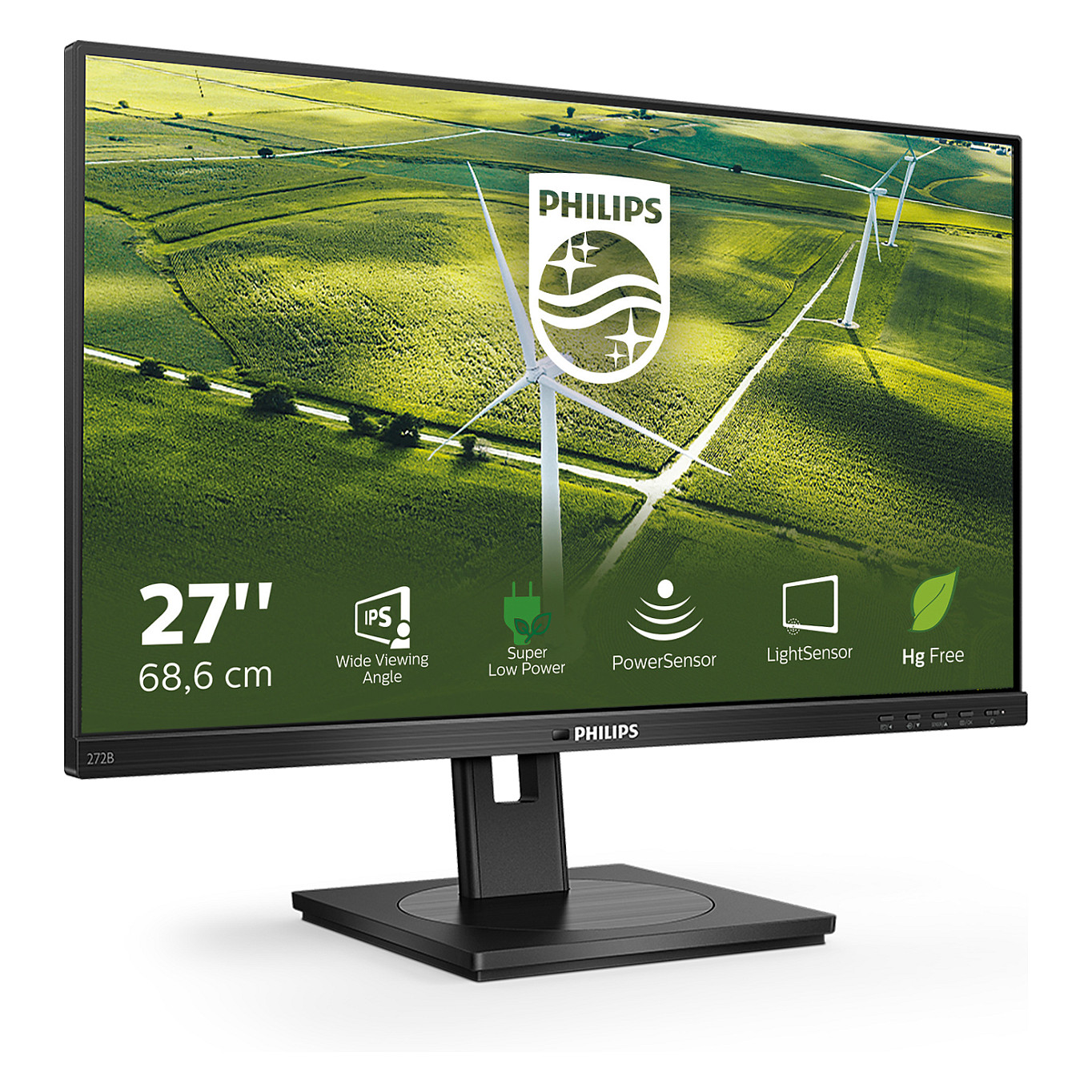 Monitor Philips 272B1G / 27" / Full HD IPS / LED / 75 Hz / 4 ms / HDMI+USB+VGA+DVI+DP - Zezë thumbnail 2