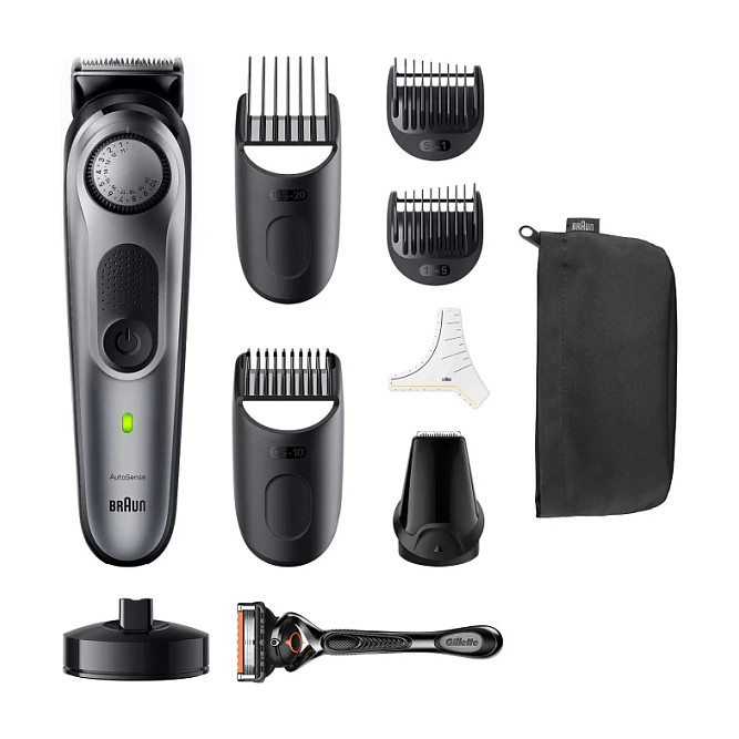 Makinë e rrojës për mjekër Braun Series 7 BT7420 / ProBlade / AutoSense / 40 Nivele / 0.5–20mm / 100 Min / Waterproof – Gri 2