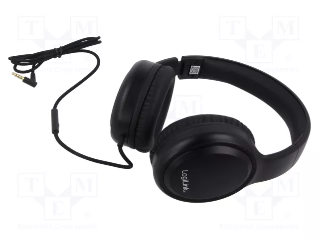 Kufje me kabllo LogiLink HS0057 / Over-Ear / 3.5mm / 100-10000Hz / Mikrofon / 1.2m - Zezë