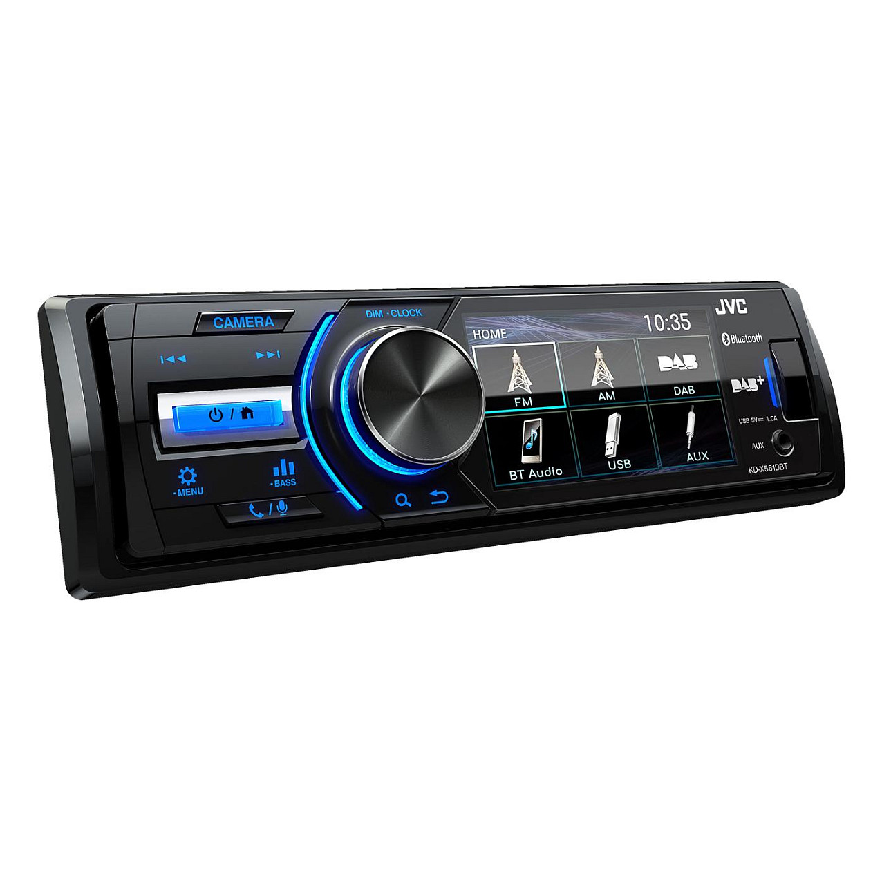 Radio multimedia për veturë JVC KD-X561DBT, 1 DIN, ekran QVGA 3", DAB+, FM, Bluetooth, USB, AUX, video nga USB, 4 × 45 W, ndriçim blu - Zezë 4