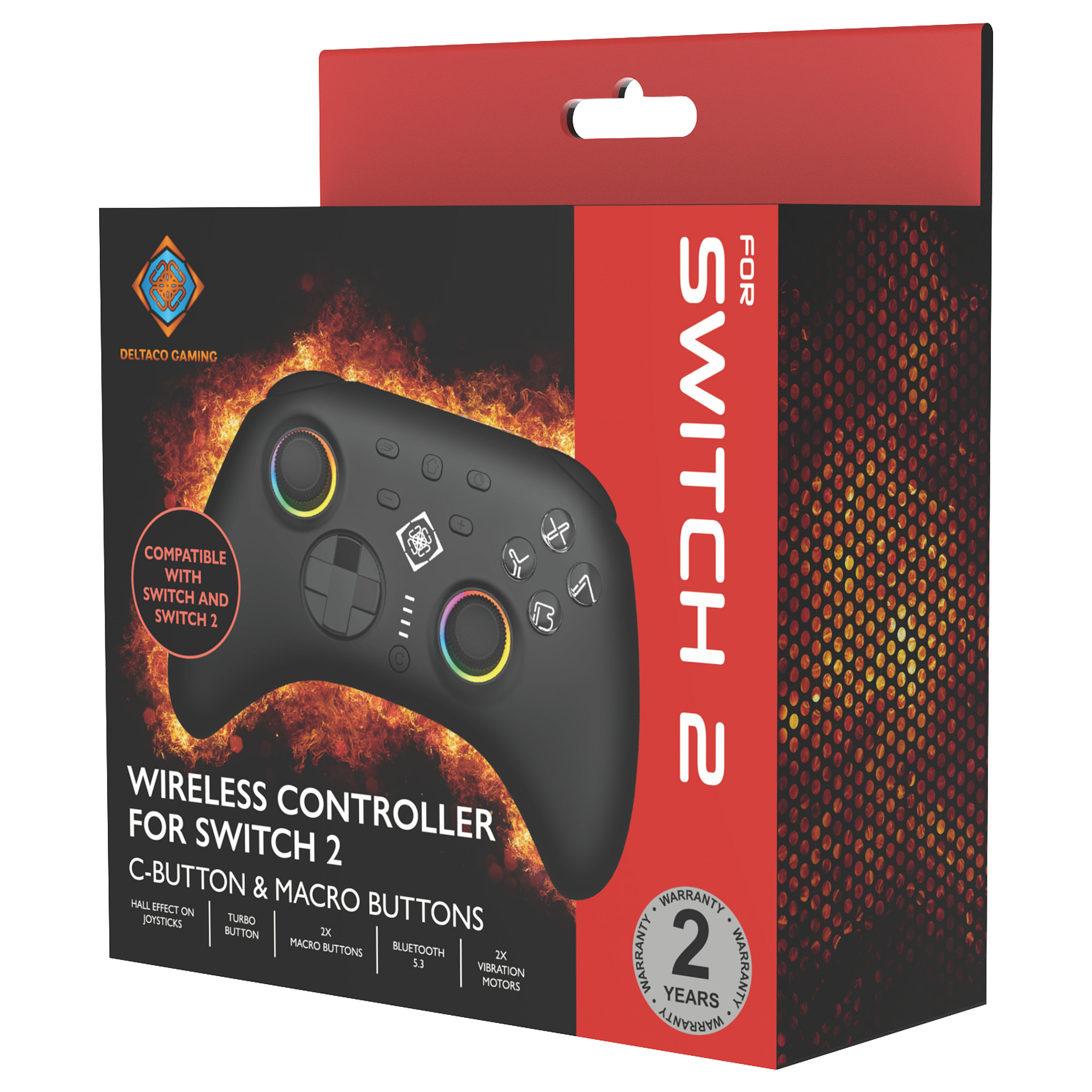 Kontroller Wireless Deltaco për Nintendo Switch – Zezë 6