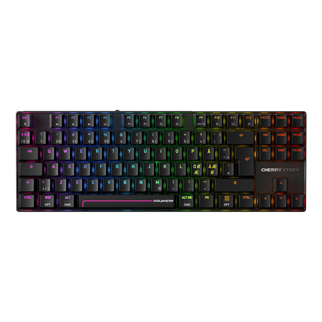 Tastierë Gaming CHERRY XTRFY MX 8.2 Pro TMR Wireless / US Layout / TKL / CHERRY MK Crystal Magnetic / TMR / 8000 Hz / 2.4 GHz + Bluetooth + USB / RGB – Bardhë 7
