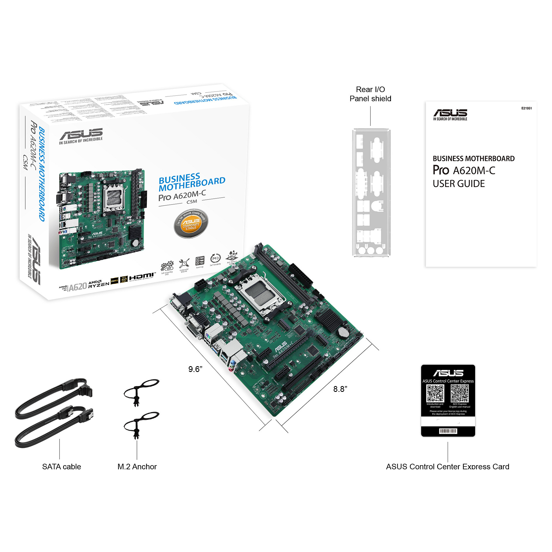 Pllakë Amë ASUS PRO A620M-C-CSM mATX thumbnail 4
