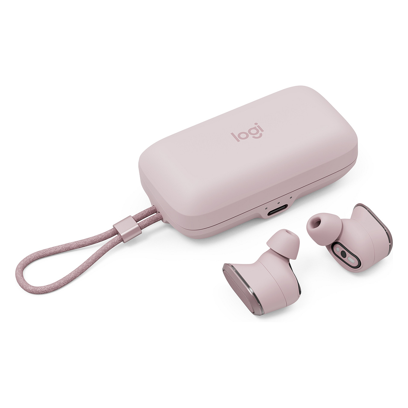 Logitech Zone True Wireless Earbuds, Bluetooth, Hybrid ANC, IP68, USB Receiver, Rose – 985-001090 thumbnail 3