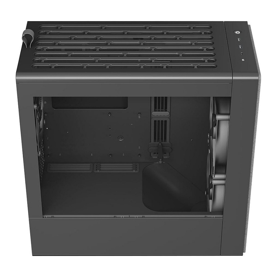 Kasë HAVN BF 360 / E-ATX Mid-Tower / 2xUSB Type-A + USB Type-C / Xham i Temperuar + Panel Mesh – Zezë thumbnail 3
