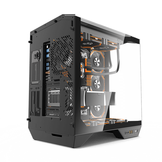 Kasë Darkflash DY470 / ATX Mid-Tower / Panoramic 3-Sided Glass / 4x120mm ARGB / USB Type-C – Zezë 2