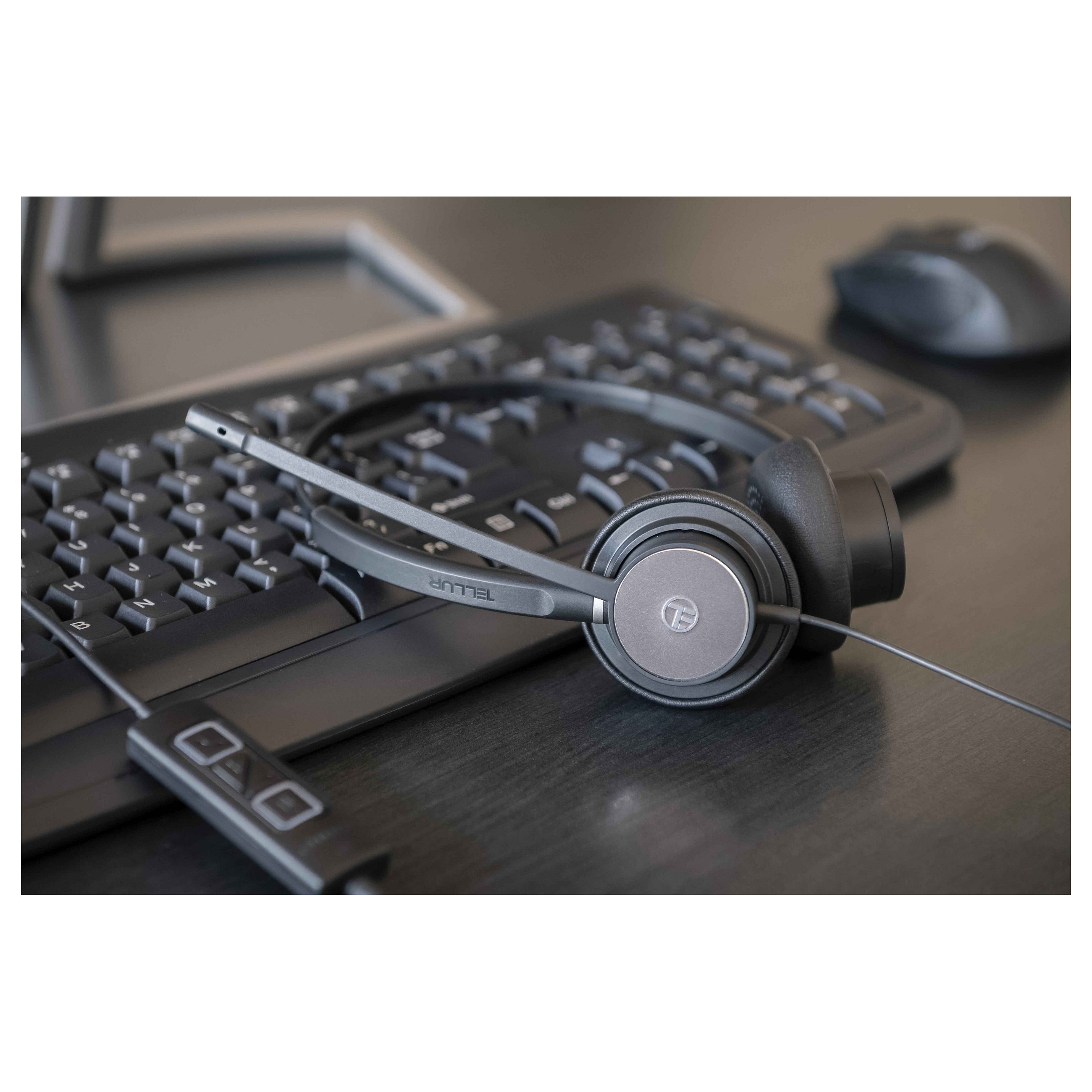 Kufje me kabllo Tellur Voice 420 / USB-A + USB-C + Jack 3.5mm / Binaural / 150–10.000 Hz - Zezë 6