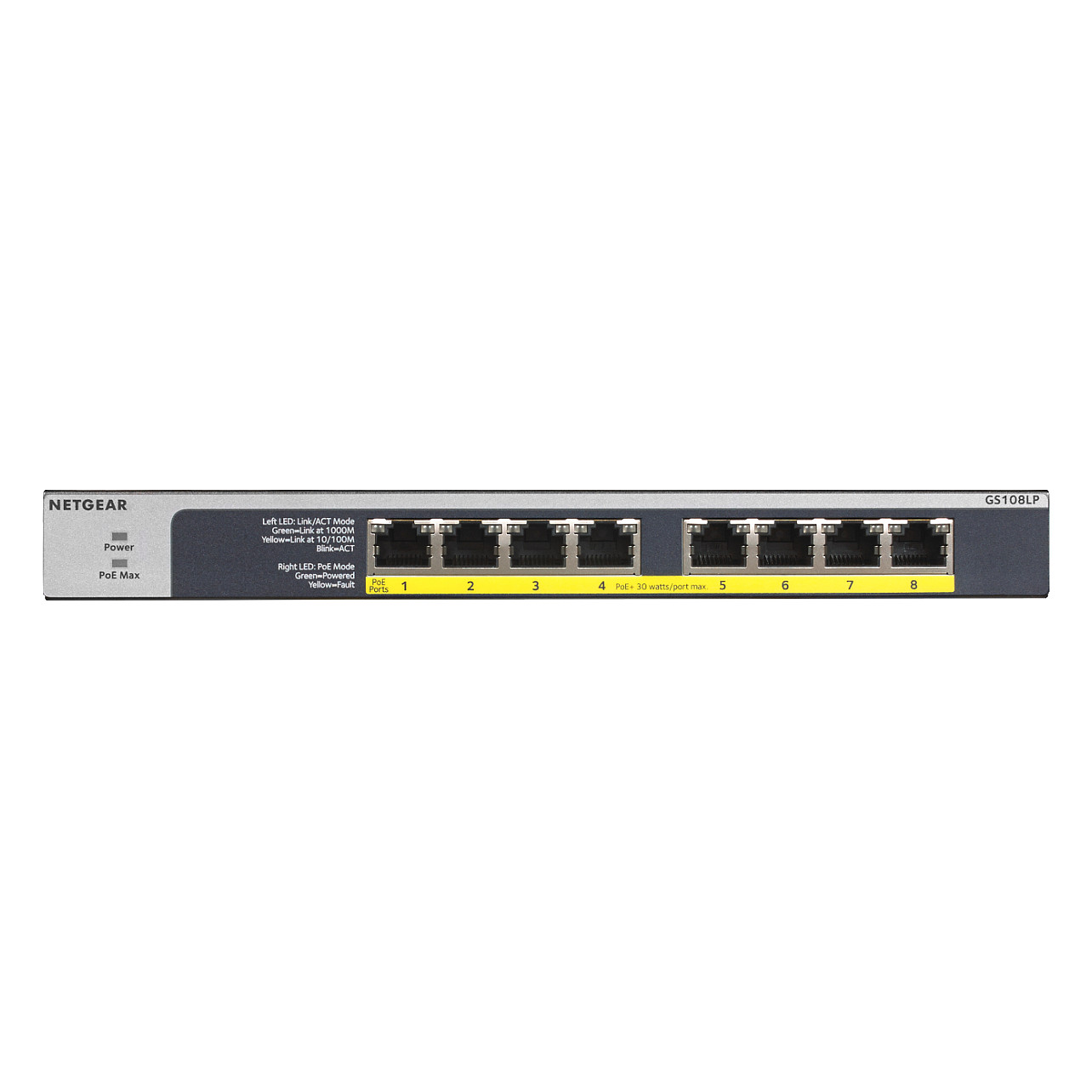 NETGEAR Switch 8x GE GS108LP-100EUS unmanaged thumbnail 5