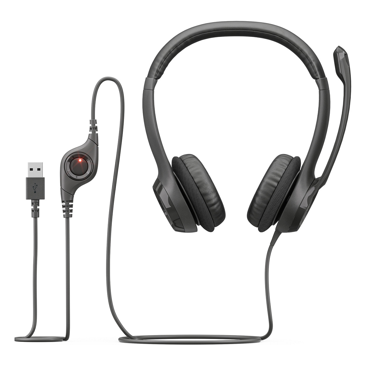 Kufje me kabllo Logitech H390 / On-Ear / USB-A / Stereo / Mikrofon Noise-Cancelling / 30mm - Zezë 2