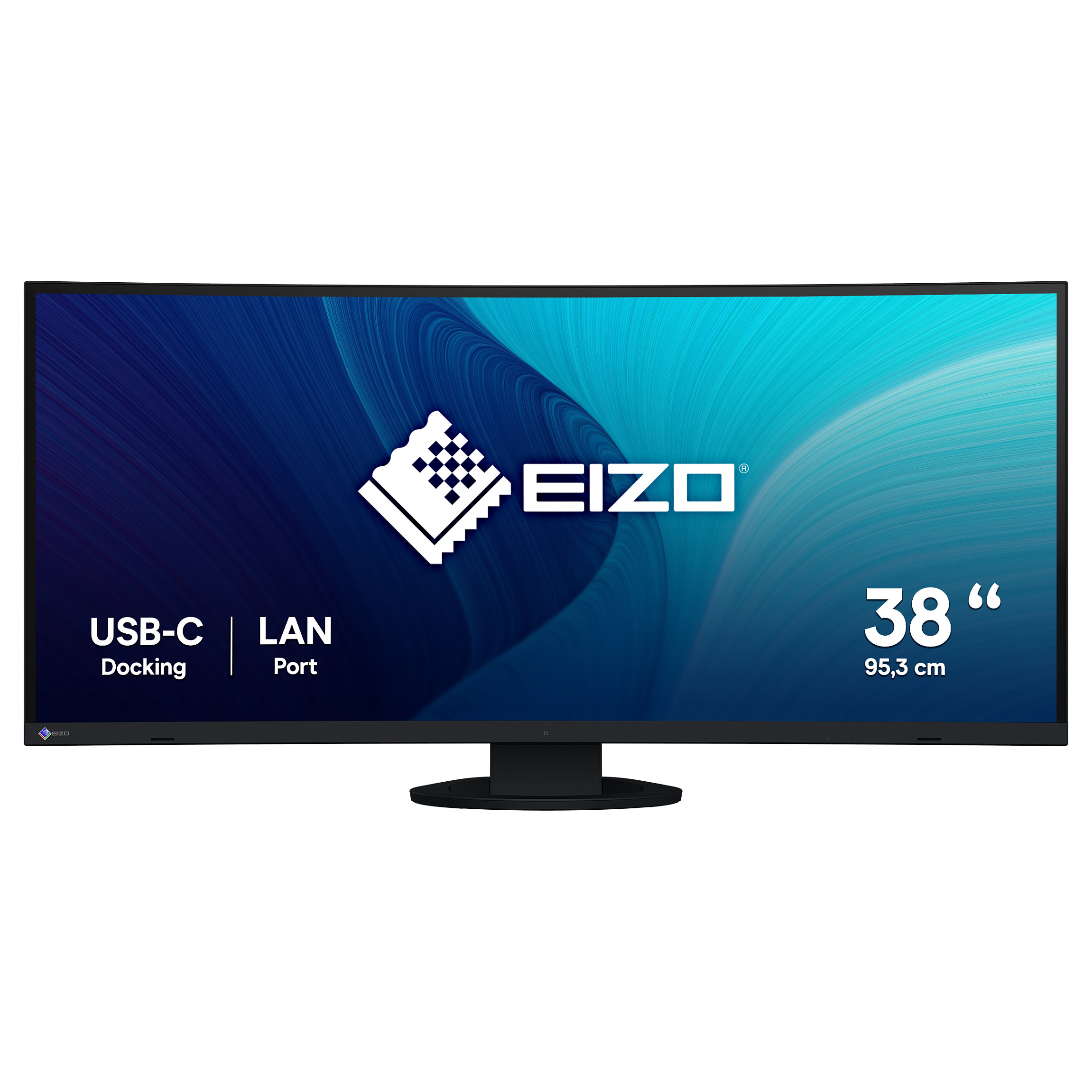 Monitor EIZO FlexScan EV3895-BK, 38", Curved Ultrawide, 3840 × 1600, IPS, 5ms, 2 × HDMI, DisplayPort, USB-C 85W, USB Hub, RJ-45 – Zezë