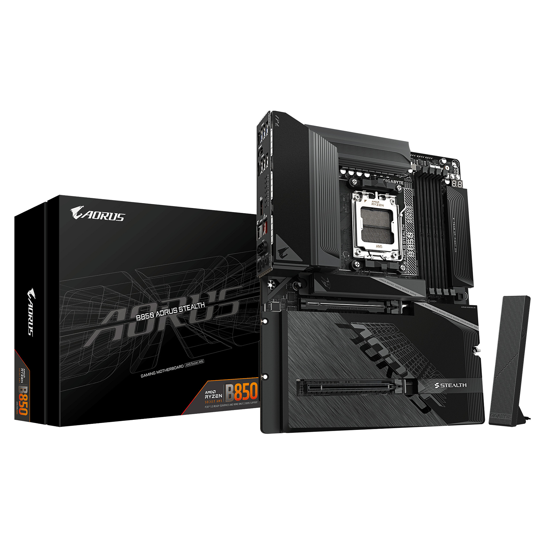 Pllakë Amë AMD AM5 Gigabyte B850 AORUS STEALTH / DDR5 / ATX / HDMI