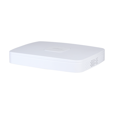 NVR Dahua Technology WizSense NVR4108-8P-EI, 8 kanale IP, 8 porta PoE, dalje HDMI 4K UHD, H.265+, inteligjencë artificiale, 1 × SATA deri në 20TB, HDMI, VGA, LAN Gigabit - Zezë