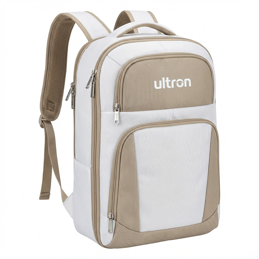 Çantë Ultron NPU 17" / 17" / Polyester / Multiple Compartments - Bardhë/Bezhë