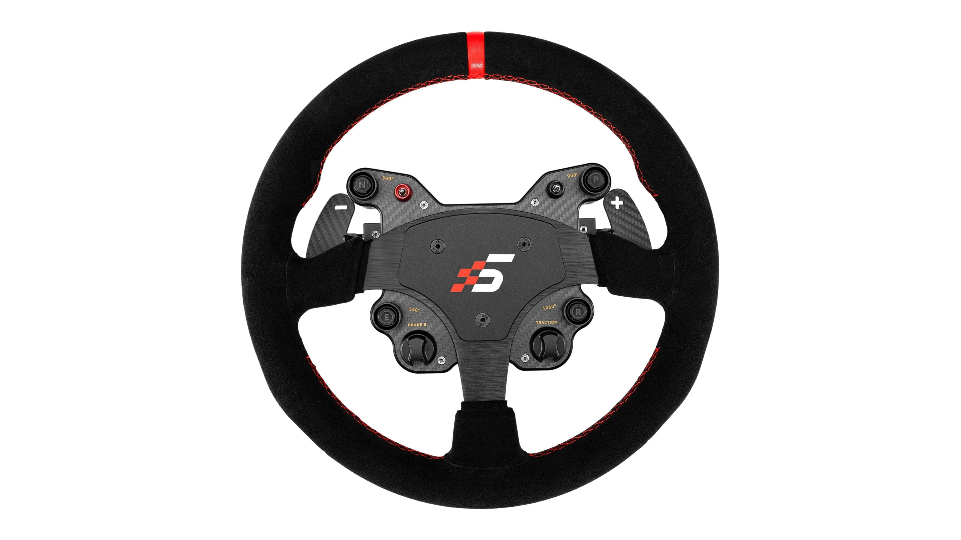 Timon Simagic GT1-SR / 330mm / Alcantara / HALL Paddles / QR70 - Zezë/Kuqe