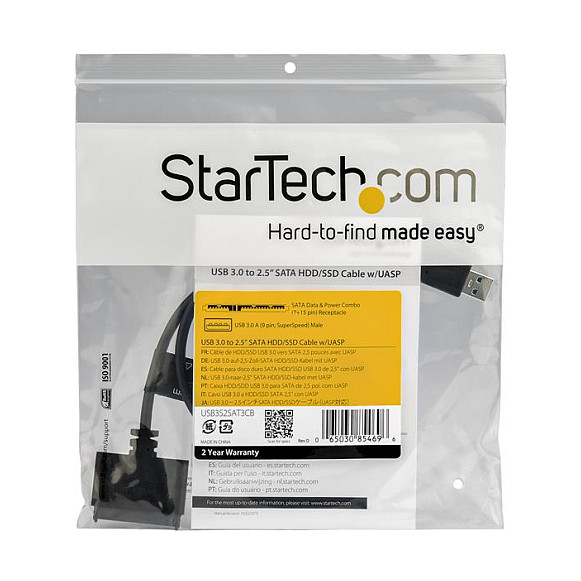 Kabllo USB StarTech.com USB3S2SAT3CB, USB 3.0, USB-A në SATA 2.5", 5 Gbps, UASP, 0.5 m - Zezë 5