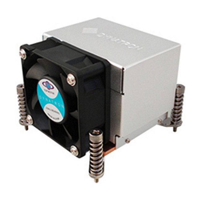 Ftohës për Procesor Inter-Tech K-666 / 2U / Aktiv / 2× Heatpipe / 60mm PWM Fan / 95W TDP / LGA1151/1155/1156/1200 – Zezë