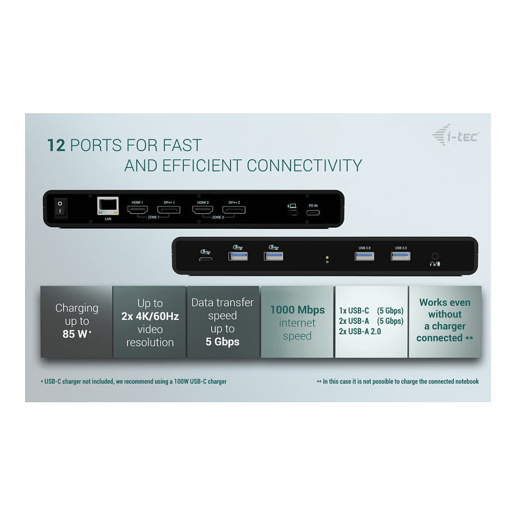 Docking Station I‑TEC Universal Dual 4K - Zezë thumbnail 5
