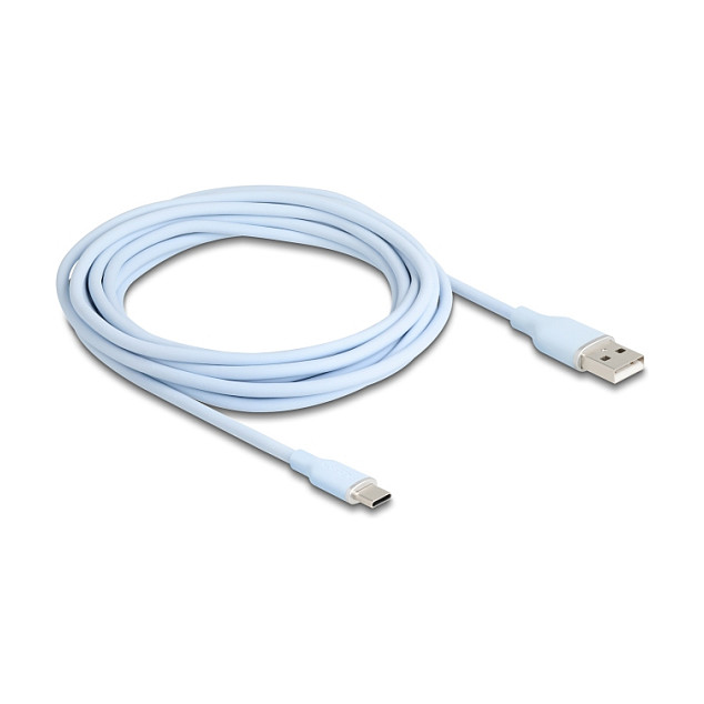 Kabllo USB DeLOCK 81224 / USB-A në USB-C / 4m / USB 2.0 - Blu