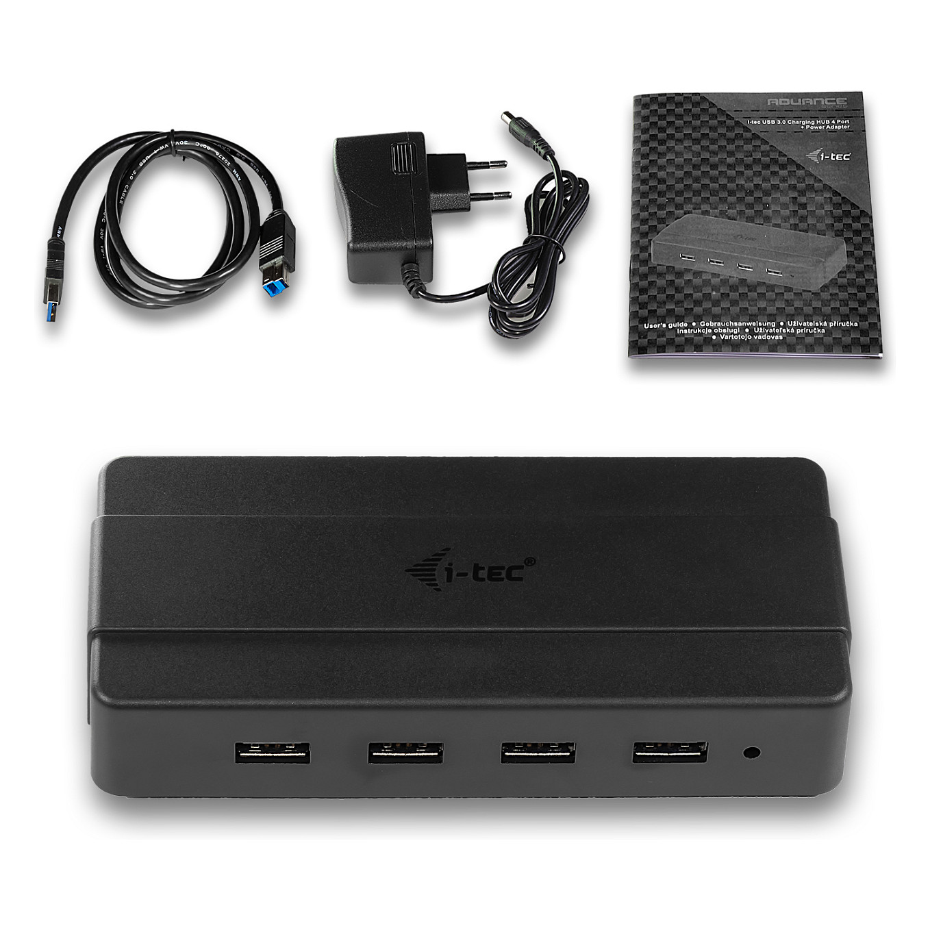 Hub USB-A i-tec U3HUB445, 4x USB-A 3.2 Gen 1, 5Gbps, BC 1.2, Adaptor Energjie - Zezë 5