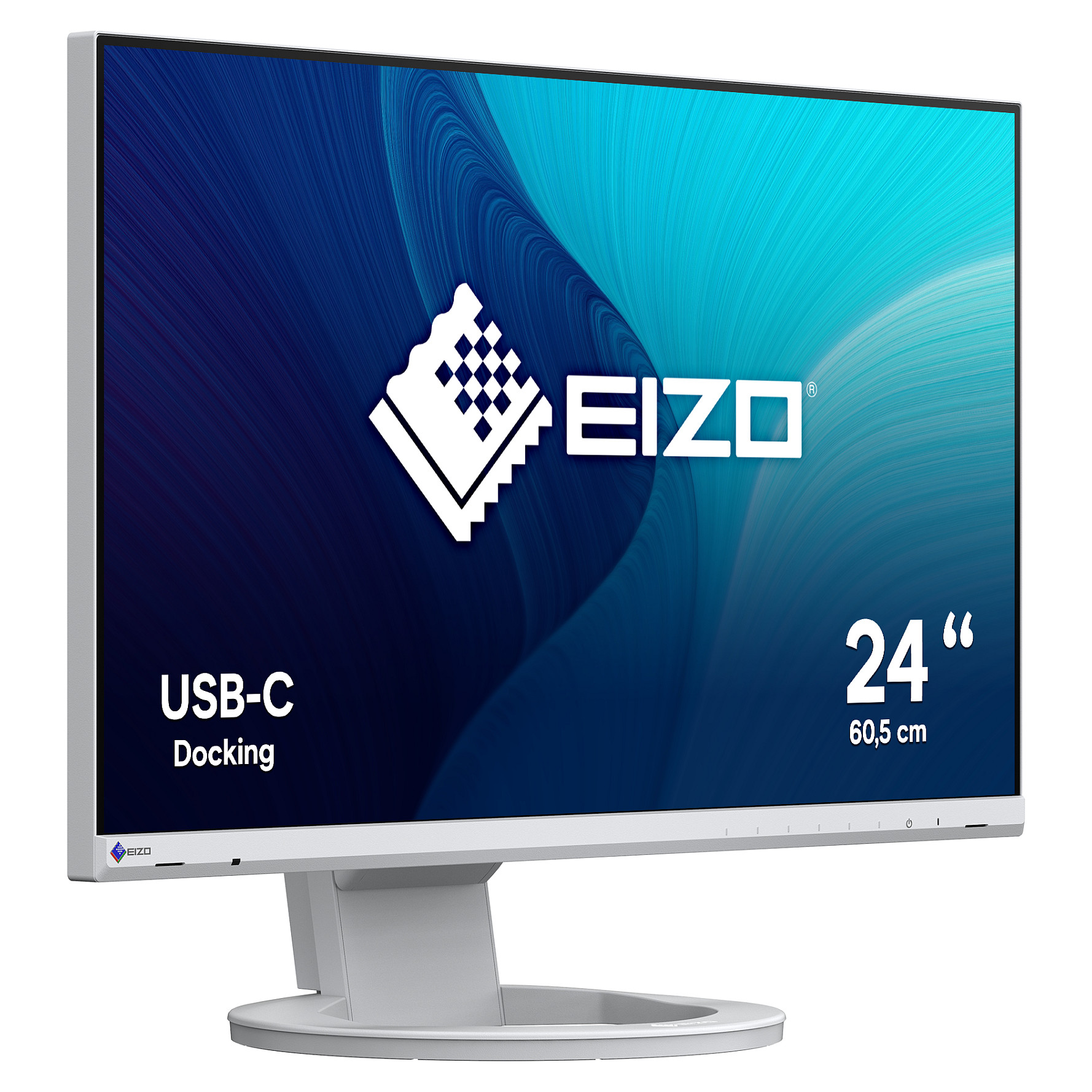 Monitor EIZO FlexScan EV2480-WT, 23.8", FHD IPS, 60Hz, 5ms, HDMI+DP+USB-C+USB - Bardhë 2