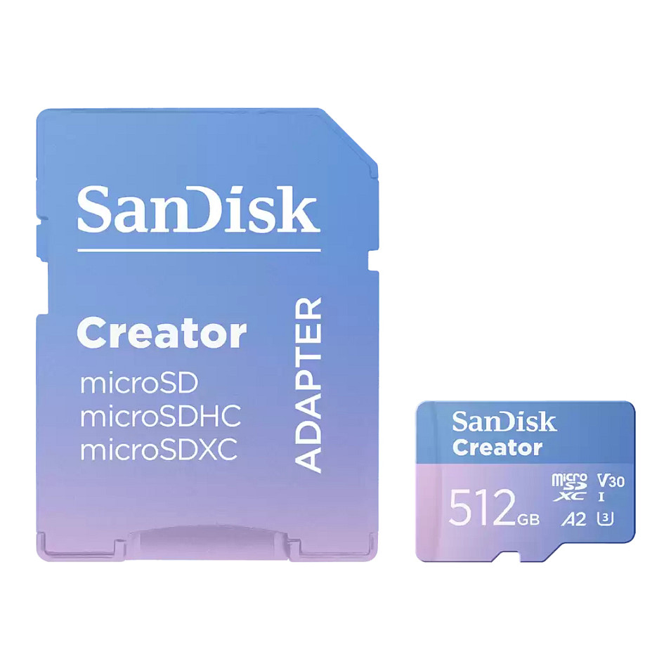 Kartë Memorie SD SanDisk Creator MicroSD 512GB - Blu thumbnail 2