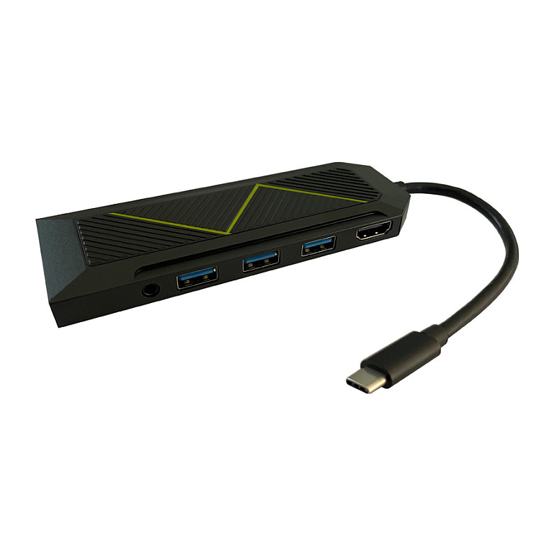 Hub USB-C LC-Power LC-HUB-C-MULTI-6-RGB, 3x USB-A, HDMI, Ethernet, SD/microSD, PD 100W - Zezë 4