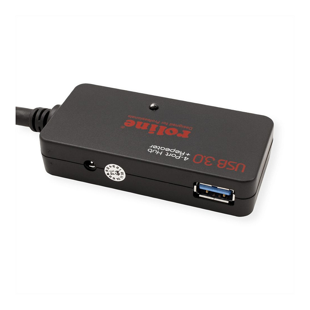 Hub USB ROLINE 12.04.1098, 4x USB-A, USB 3.2 Gen 1, 5Gbps, Repeater aktiv, 10m - Zezë 3