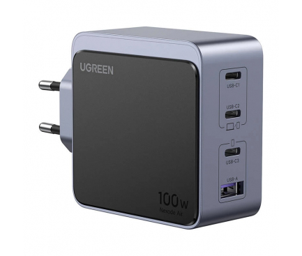UGREEN Nexode RG Robot GaN 65W – Karikues 2× USB-C + USB-A, LED Display, Fast Charge, E zezë 8