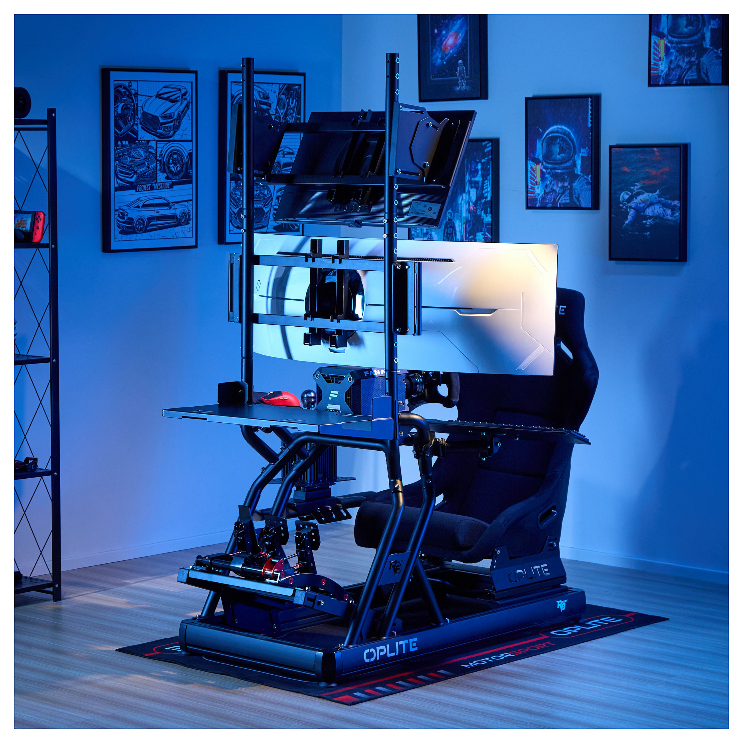 Mbajtëse për Monitor OPLITE OP-R8-SMSB / 1 Monitor / deri 57" / deri 30kg / VESA 75x75–400x200 / Lartësi e Rregullueshme - Zezë 5