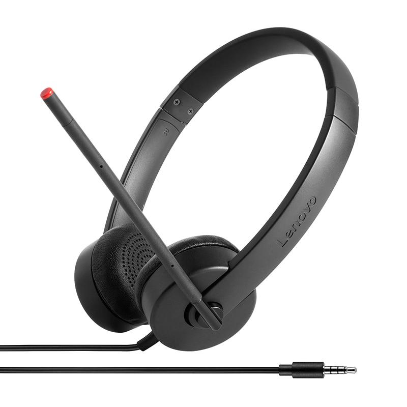 Kufje me kabllo Lenovo Essential Stereo Analog VoIP / 3.5mm / Stereo / Mikrofon Boom - Zezë