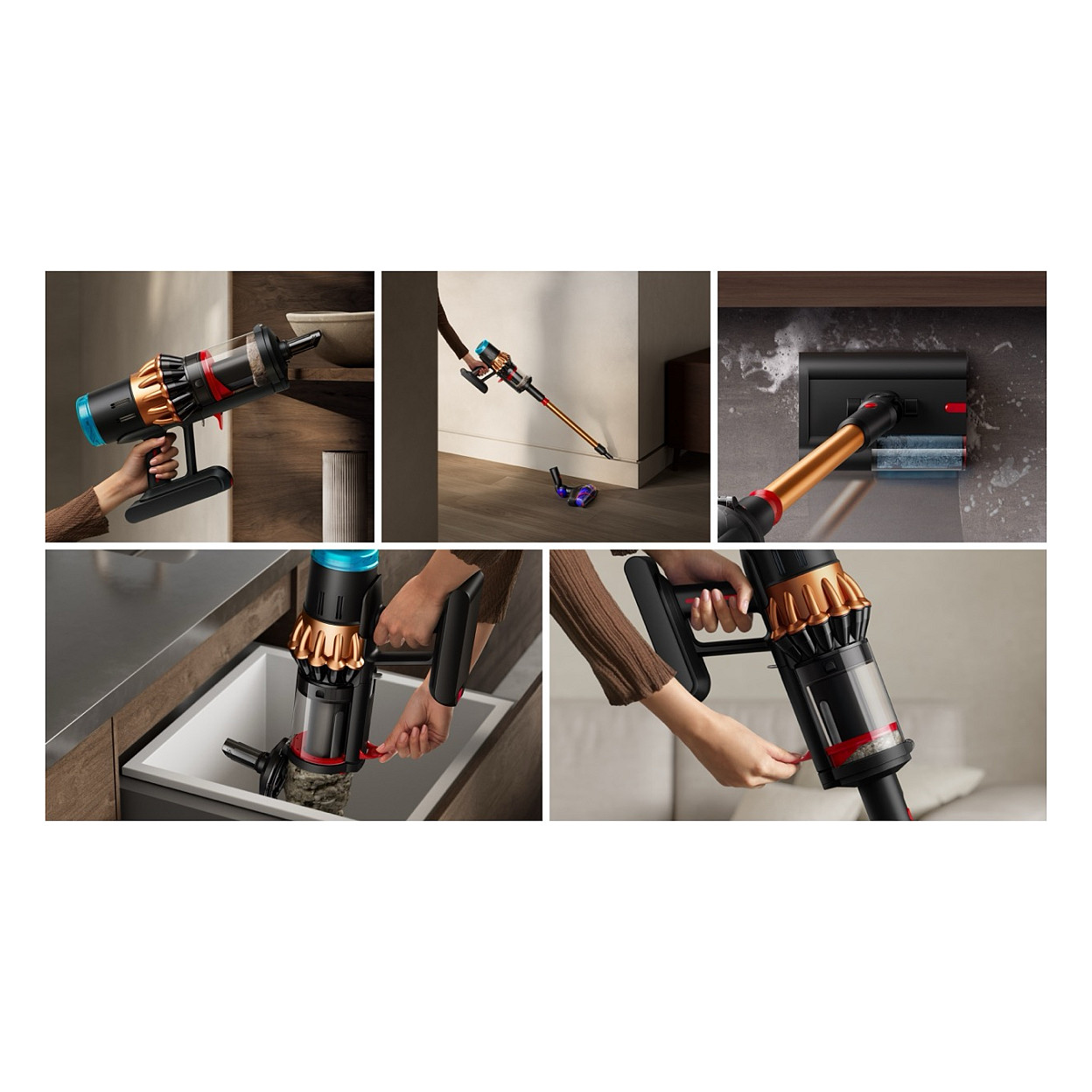 Fshesë me vakum Dyson V16 Piston Animal Submarine Steel Vacuum Cleaner 900W - Matte Black/Copper thumbnail 5