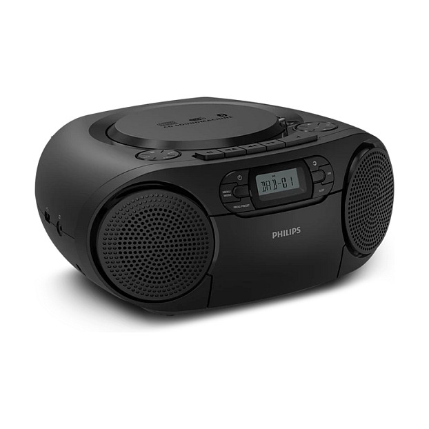 Radio Philips TAZ2500/10, CD, Kasetë, DAB+, FM, Bluetooth 6.0, USB, 3W RMS - Zezë 2