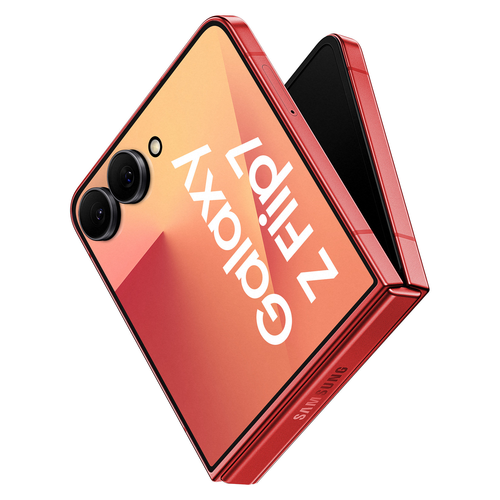 Telefon Android Samsung Galaxy Z Flip7 / Dynamic AMOLED 2X 120Hz / 12GB / 512GB / 5G - Coral Red 2