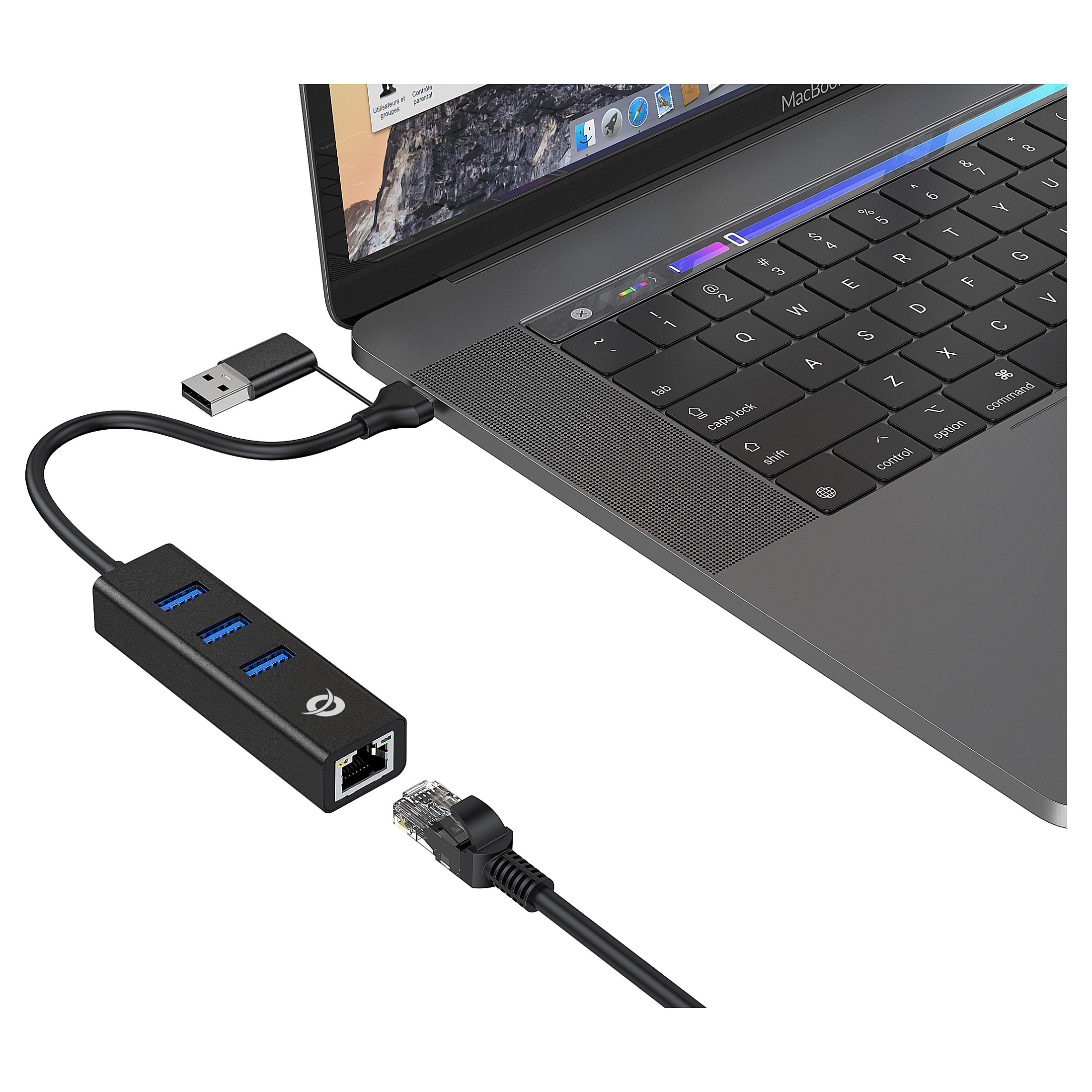Hub Conceptronic DONN07BA, 3x USB-A, Gigabit Ethernet, USB 3.2 Gen 1, 5Gbps - Zezë 5