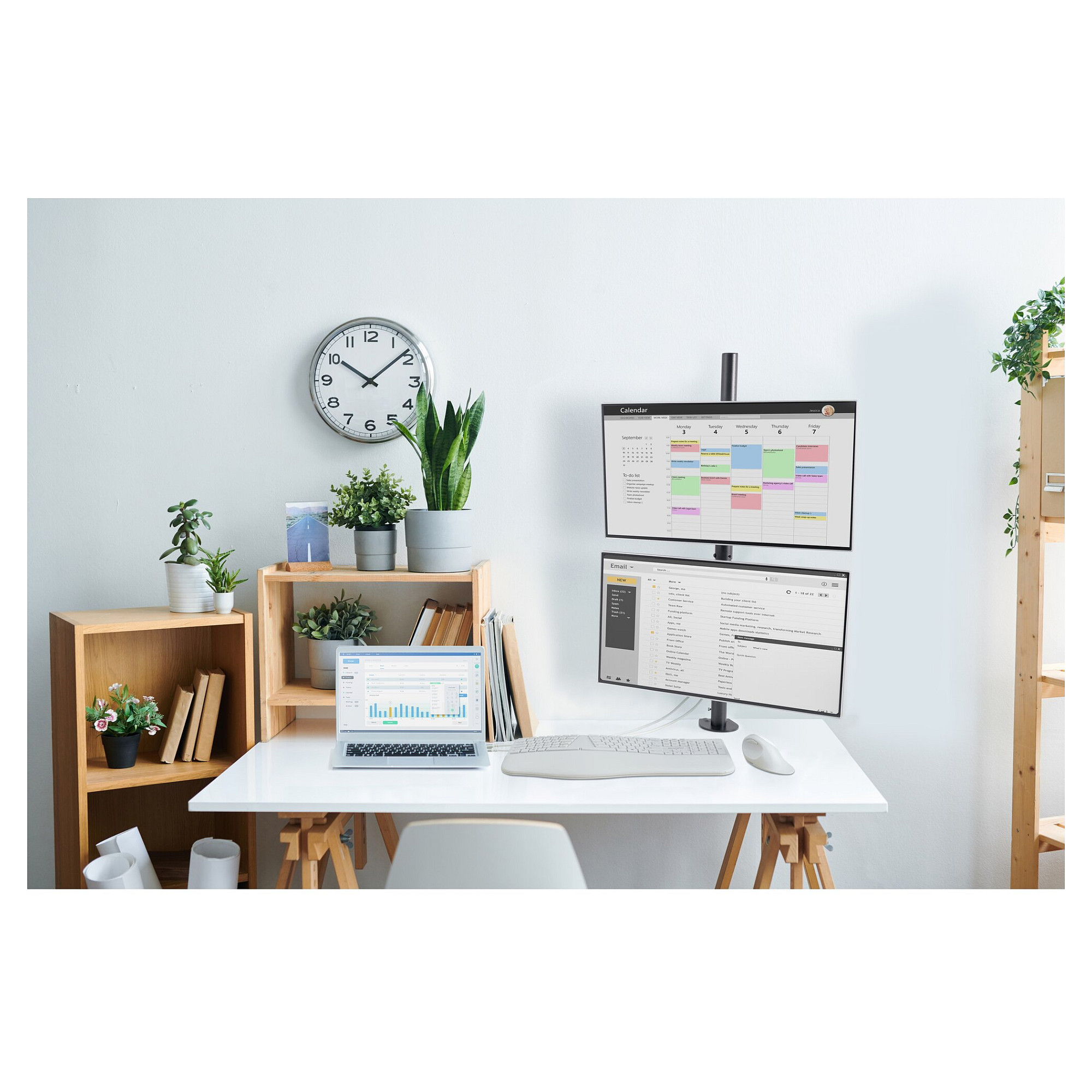 Mbajtëse për Monitor Kensington K53802WW, 2 monitorë, 13"–32", VESA 75x75/100x100 - Zezë 7