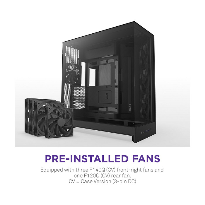 Kasë NZXT H9 Flow -Zezë thumbnail 4