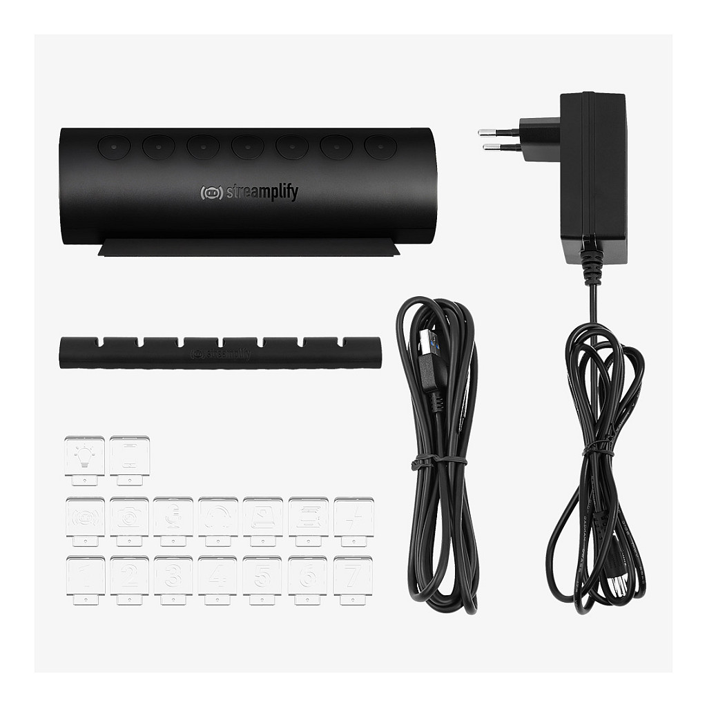 Hub USB Streamplify HUB CTRL 7 / 7x USB 3.0 Type-A / RGB / 24W / 12V – Zezë 2