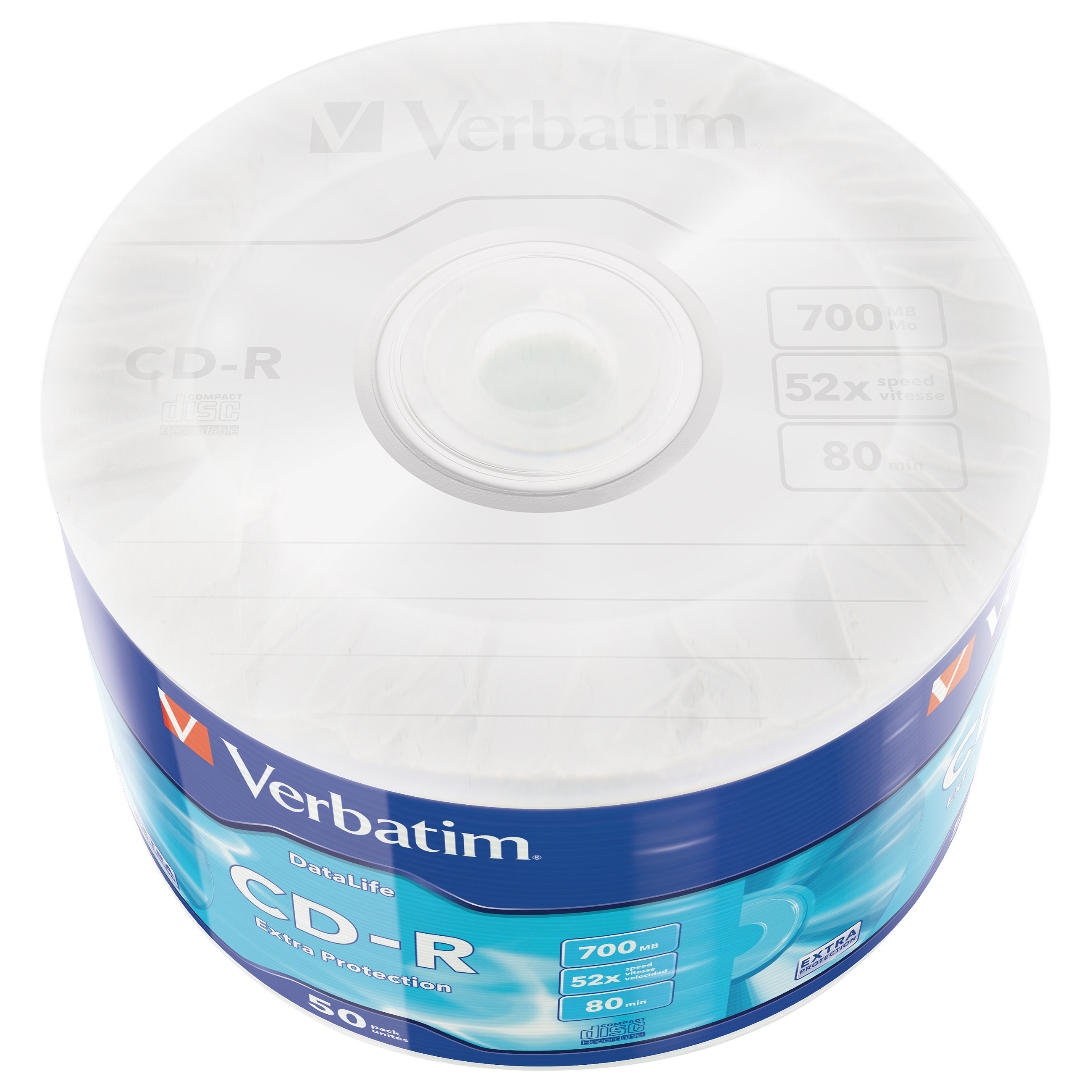 CD Verbatim CD-R Extra Protection 700MB, 52x, 50 Copë 3