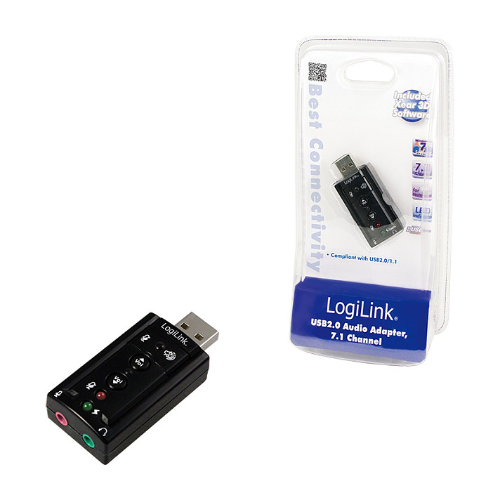 Adapter audio USB 2.0 LogiLink UA0078, USB-A, 2 × 3.5 mm, Virtual 7.1 – Zezë 4