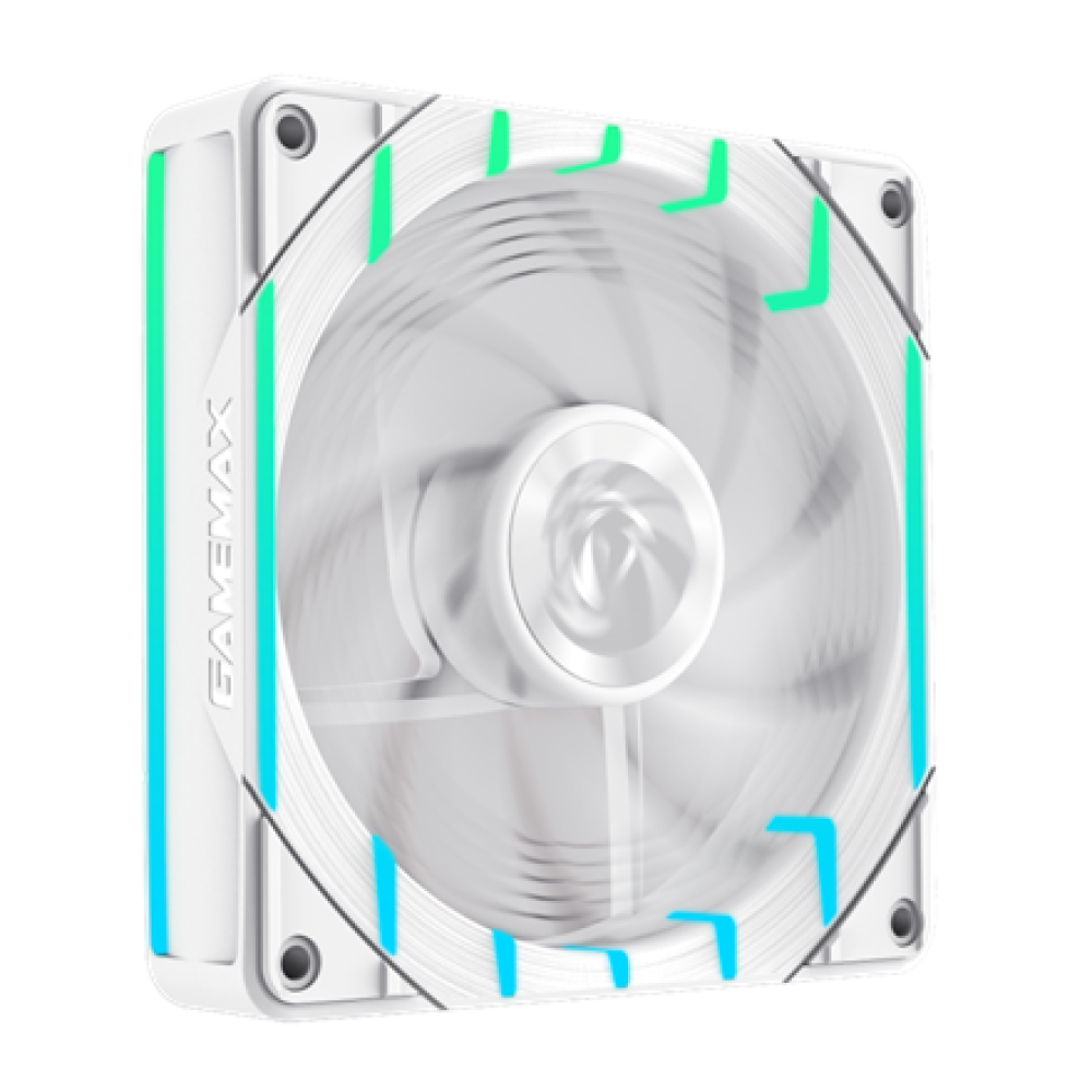 Ftohës për Kasë GameMax Tornado T12 ARGB / 120mm / PWM / 2200 RPM / ARGB – Bardhë