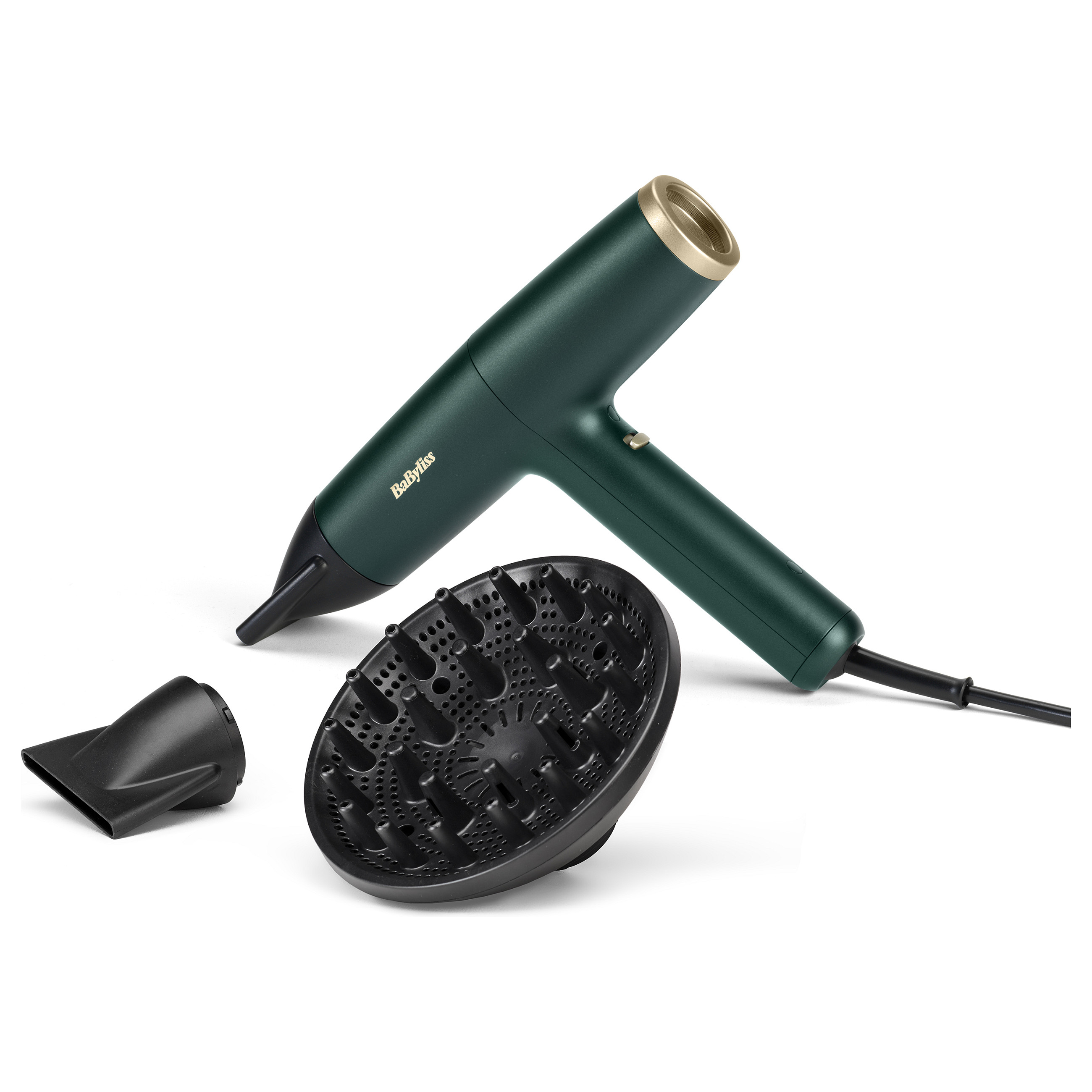 Tharëse për flokë BaByliss Air Power Pro / 200km/h / Ionic / Ceramic / Concentrator / Diffuser / 2.5m – Gjelbër 6