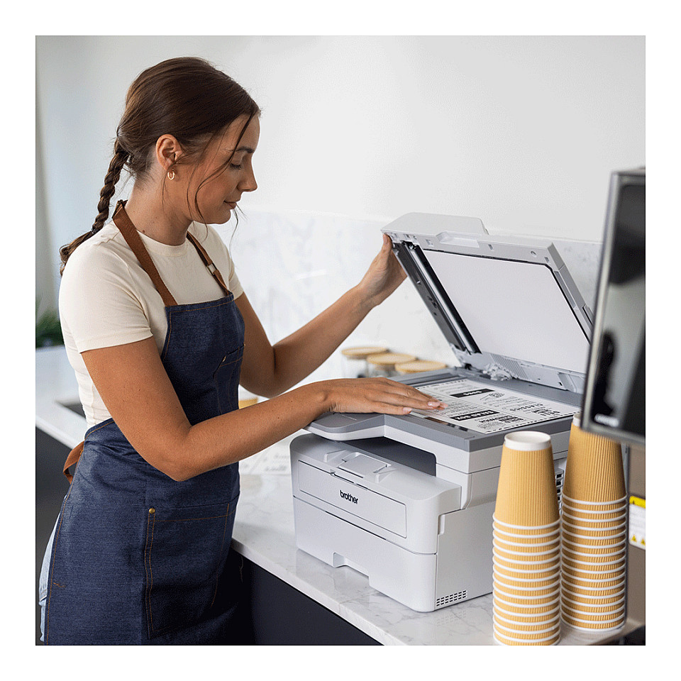 Printer Multifunksional Brother MFC‑L2960DW / 4‑in‑1 / 34ppm / Wi-Fi - Bardhë thumbnail 4