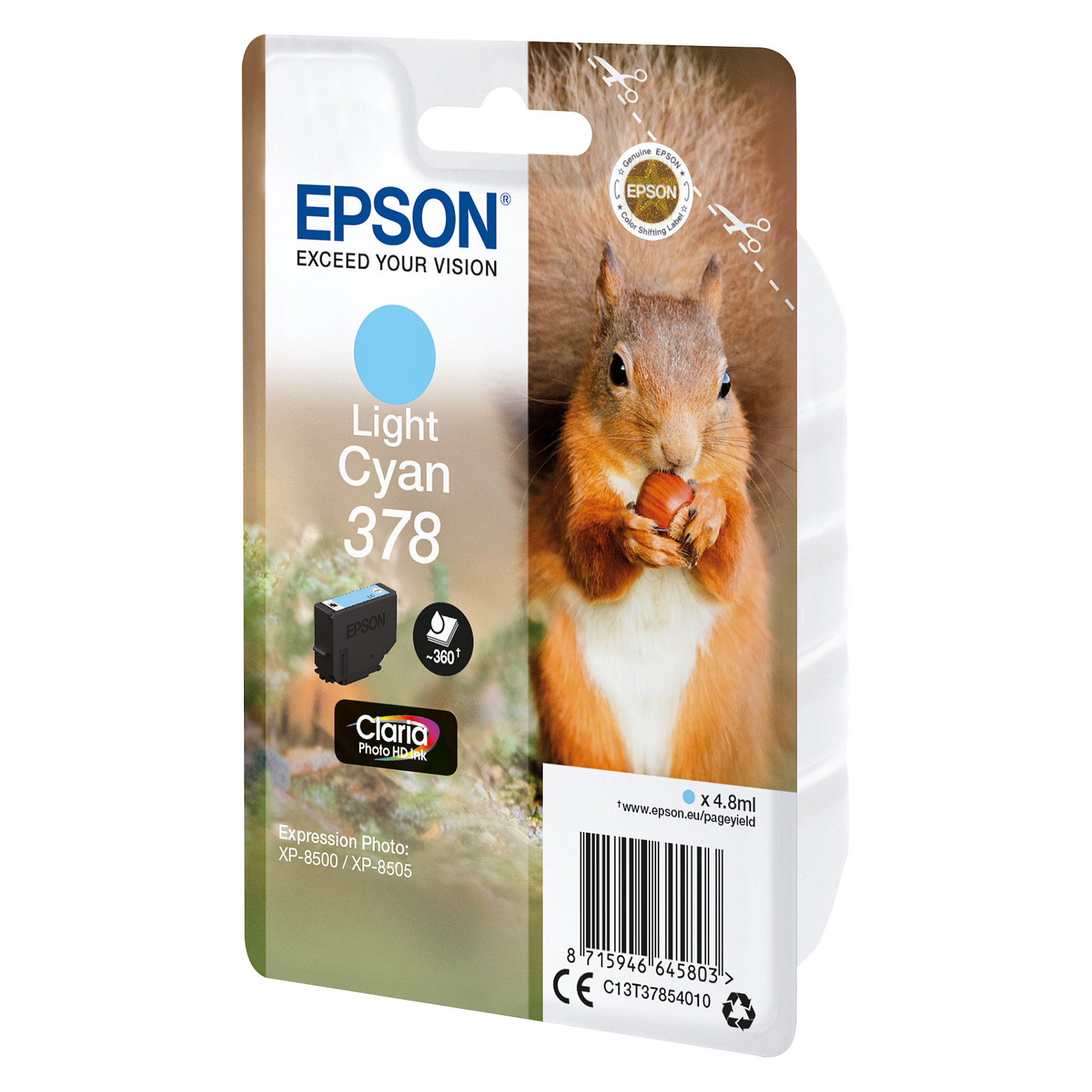 INK Epson 378 C13T37854010 / deri 360 faqe – Blu e hapur thumbnail 2