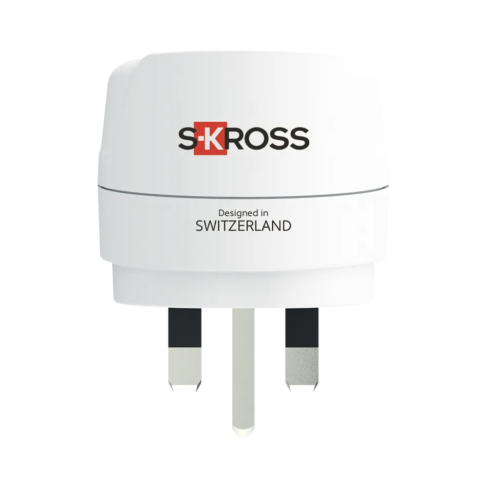 Adapter Universal SKROSS Europe to United Kingdom, 2 copë, 100–250V, 13A - Bardhë 2