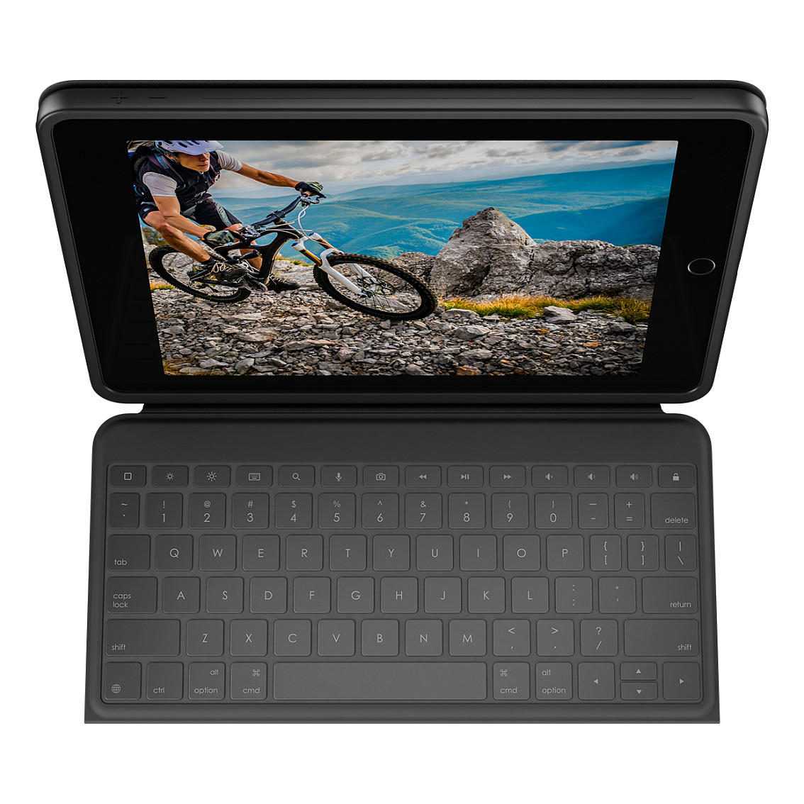 Tastierë për Tabletë Logitech Rugged Folio / iPad 7th, 8th & 9th Gen / AZERTY (FR) / Smart Connector / Full-Size / 4 Mënyra Përdorimi – Gri 5